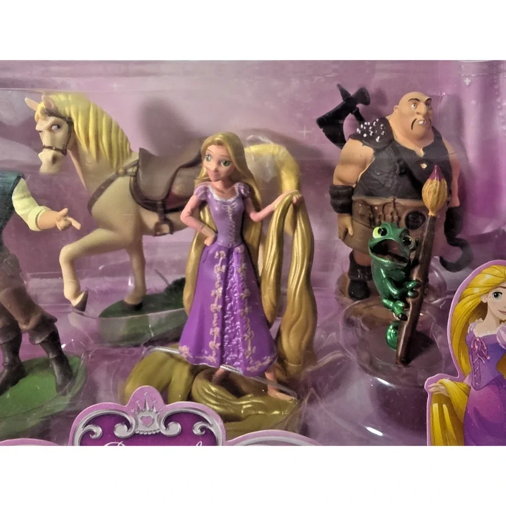 Disney Store Tangled Rapunzel PVC Figure Playset, Cake Toppers NIB